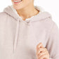 Ideology Women's Sherpa Round-Hem Hoodie Gray Size Extra Large