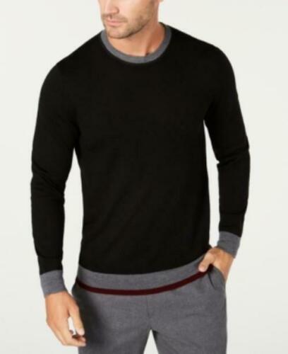 Tasso Elba Men's Merino Wool Blend Sweater Black Size XX Large