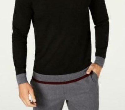 Tasso Elba Men's Merino Wool Blend Sweater Black Size XX Large