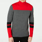 Alfani Men's Blocked Turtleneck Sweater Wine Size 2 Extra Large