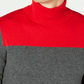 Alfani Men's Blocked Turtleneck Sweater Wine Size 2 Extra Large