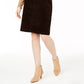 Charter Club Women's Corduroy Tummy Control Skirt Black Size 2P