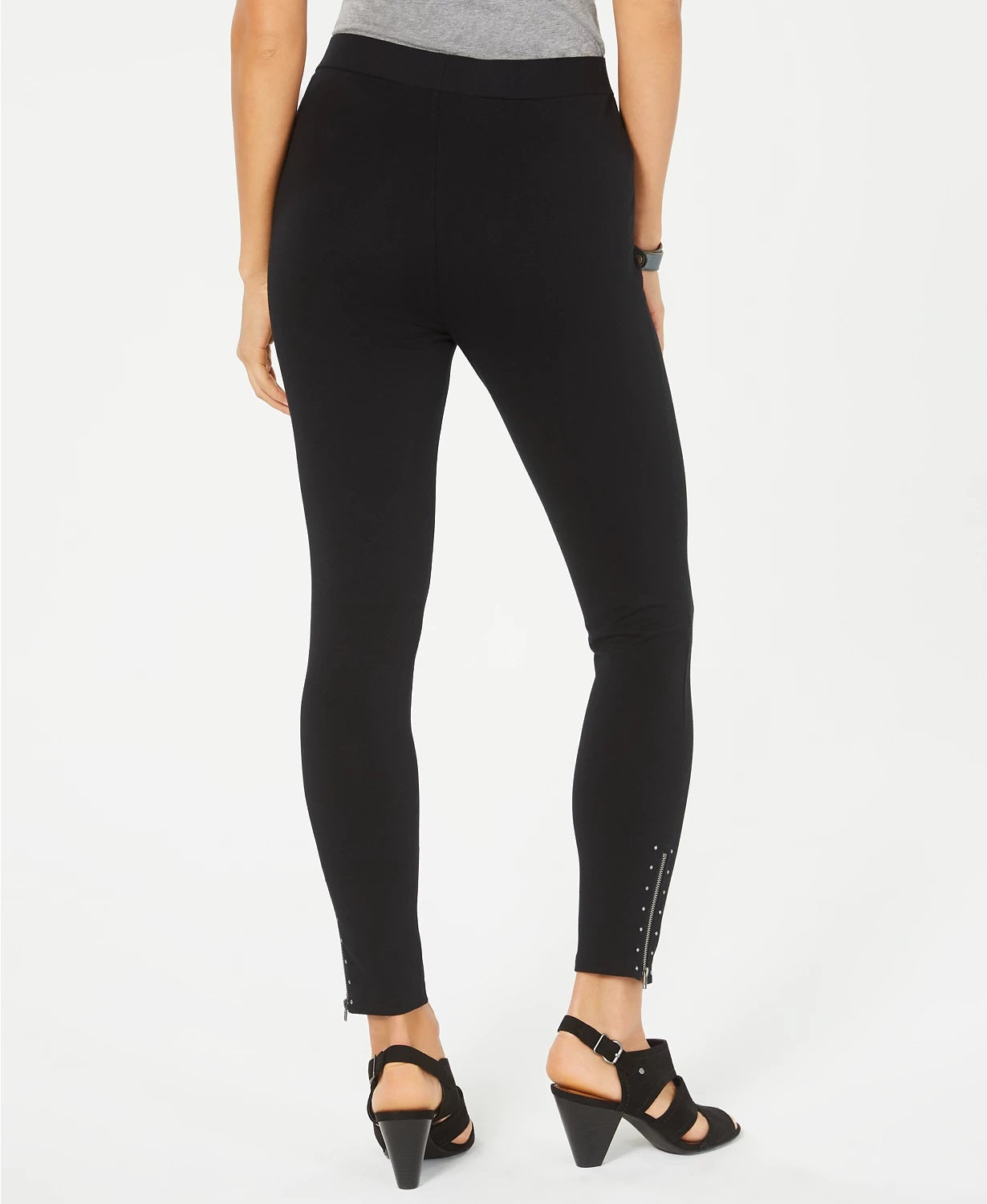 Style & Co Women's Embellished Pull On Leggings Black Size X-Small