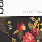 Bar III Men's Painted Poppy Pocket Square Black Size Regular