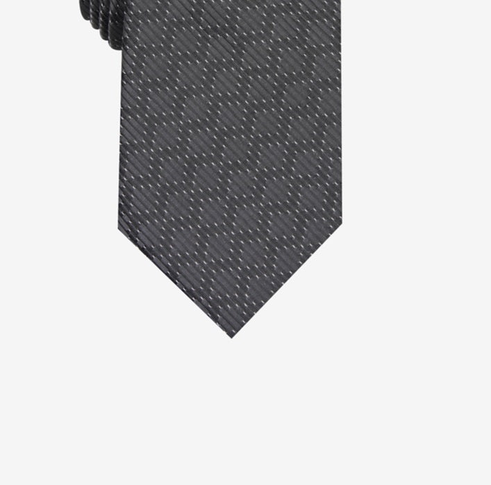 Alfani Men's Slim Geometric Grid Tie Black Size Regular