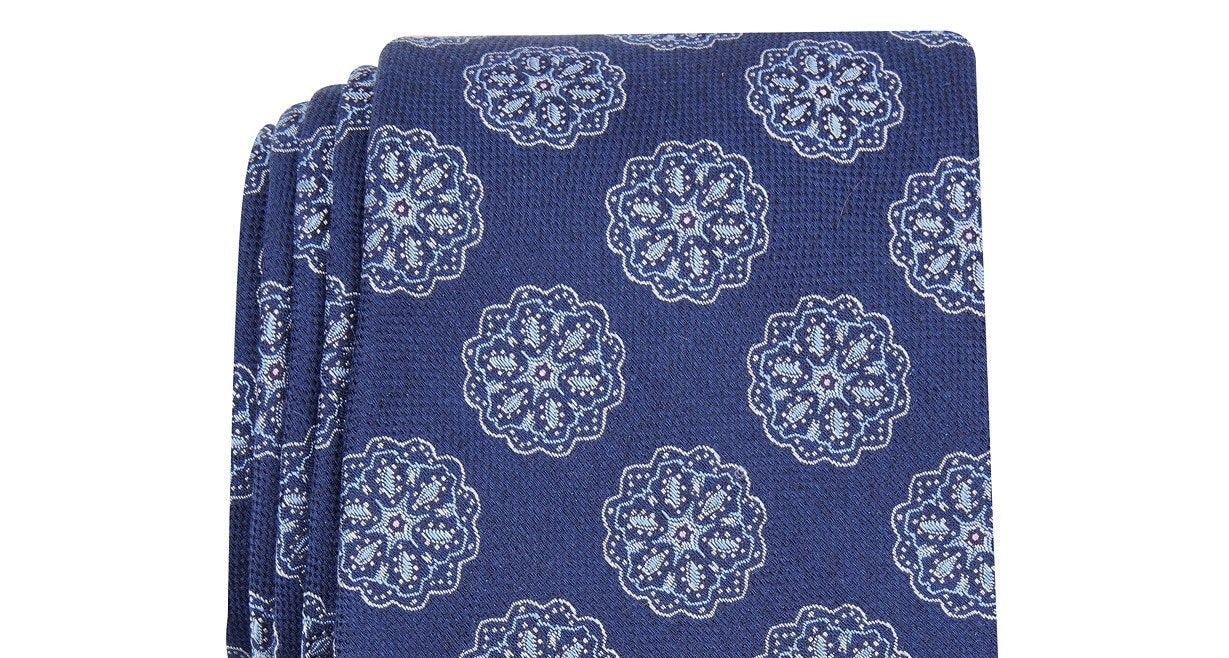 Tasso Elba Men's Medallion Tie Blue Size Regular