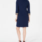 Charter Club Women's Braided-Trim Shift Dress Blue Size Medium