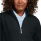 Karen Scott Women's Sport French Terry Ribbon-Trim Jacket Black Size Extra Large