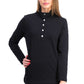 Karen Scott Women's Sport Mock-Neck Vented-Hem Top Black Size Large