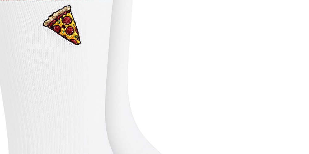 Bar III Men's Pizza Socks White Size Regular