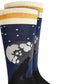 Bar III Men's Howling Wolf Socks Blue Size Regular