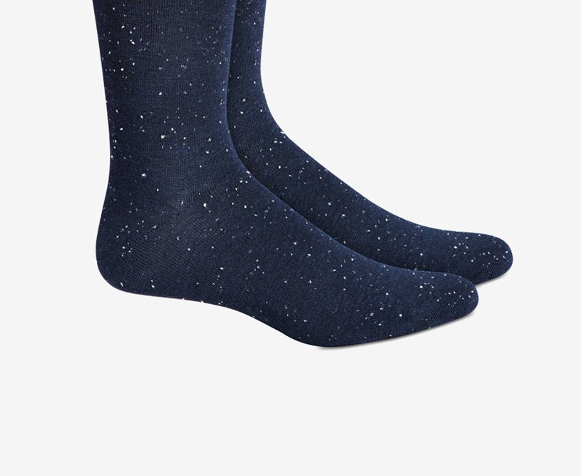 Alfani Men's Speckled Socks Med Blue Size 10-13
