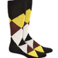 Alfani Men's Argyle Socks Brown-Yellow Size 7-12