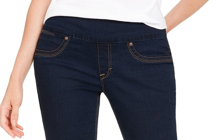 Style & Co Women's Ella Pull-On Bootcut Jeans Dark Blue Size 2XL