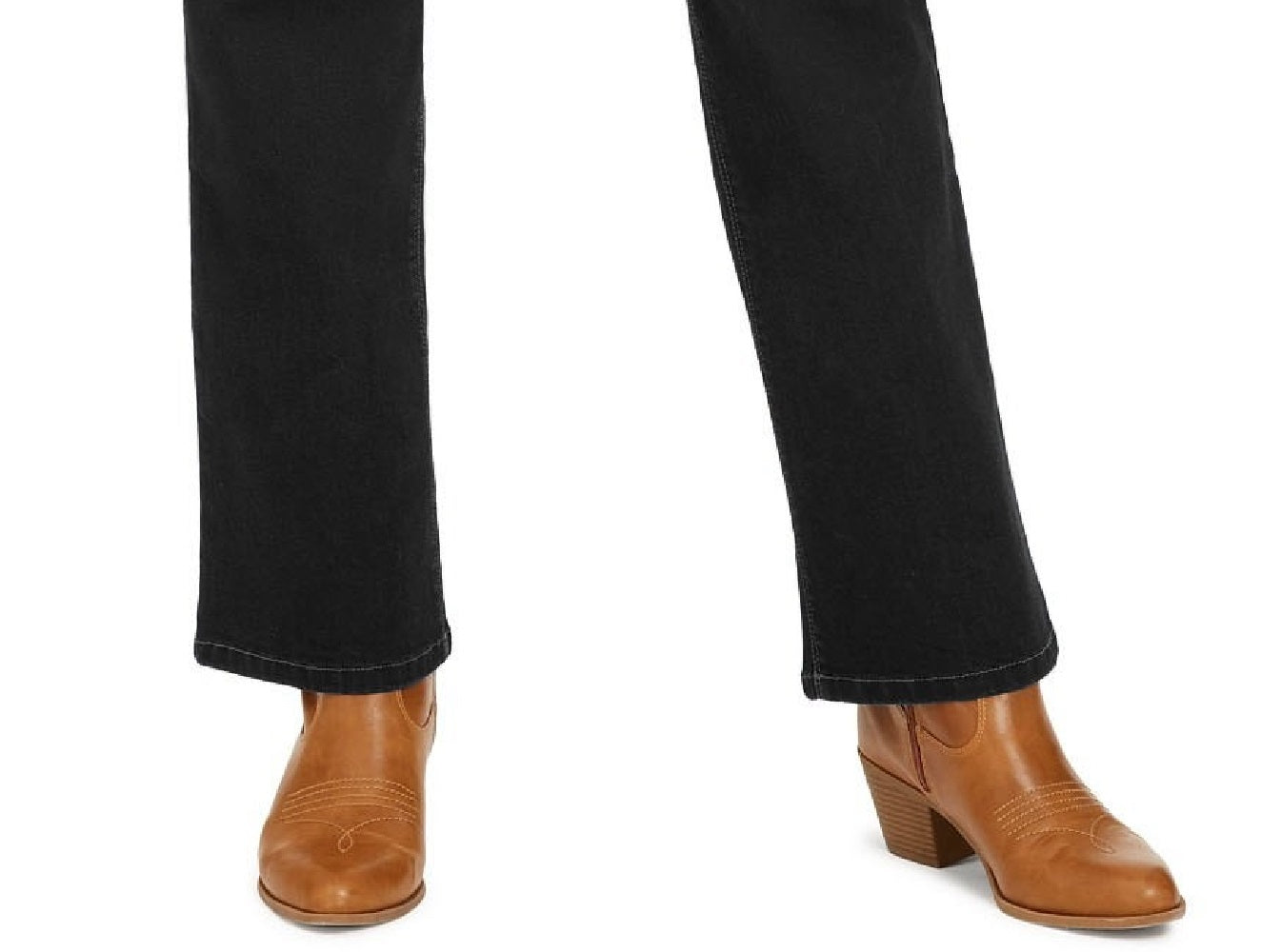 Style & Co Women's Ella Pull-On Bootcut Jeans Black Size Extra Large