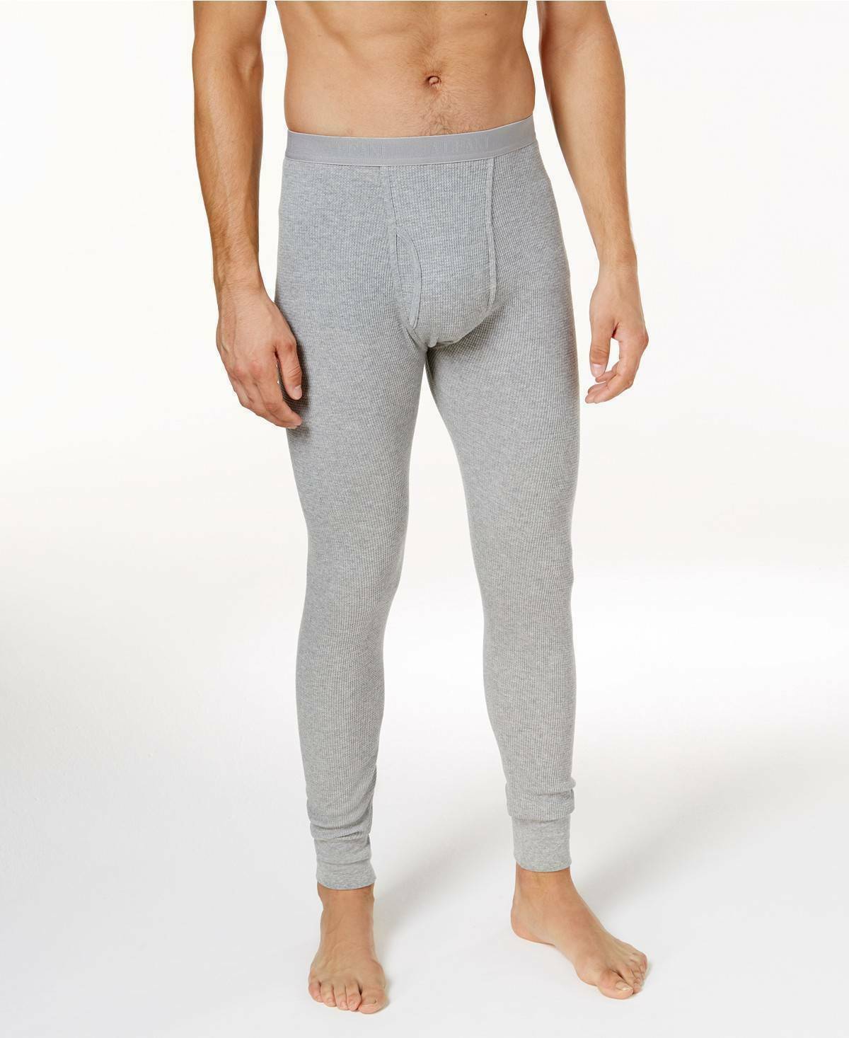 Alfani Men's Thermal Pants  Gray Size Large