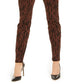 INC International Concepts Women's Printed Curvy-Fit Skinny Jeans Brown Size 2