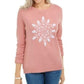 Karen Scott Women's Snowflake Applique Sweater Pink Size Extra Large