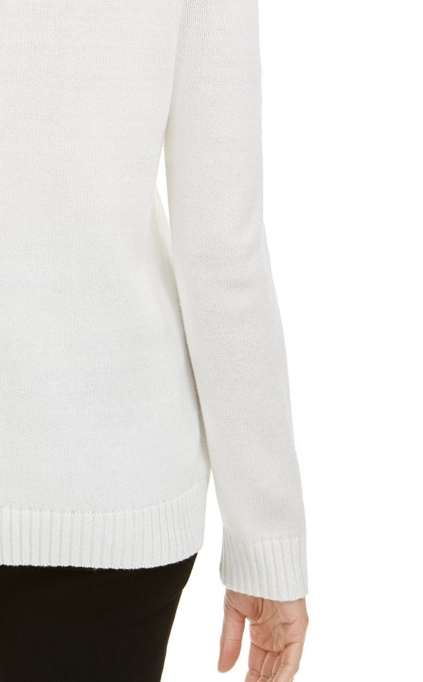 Karen Scott Women's Snowflake Applique Sweater White Size 2 Extra Large