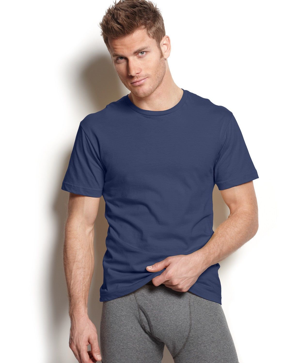 Alfani Men's Crew-Neck Undershirt Navy Size Medium