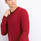 Alfani Men's Merino Blend Solid Crewneck Sweater  Wine Size 2 Extra Large