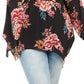 Style & Co Women's Plus Size Floral Blouse Black Size 2 Extra Large