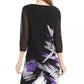 Alfani Women's Petite Printed Super Tunic  Black Size Small