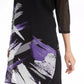 Alfani Women's Petite Printed Super Tunic  Black Size Small