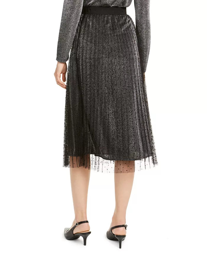 Alfani Women's Swiss-Dot Metallic Skirt  Gnmerl Metallic Size Extra Large
