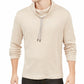 Alfani Men's Funnel-Neck Hooded Sweatshirt Beige Size Large