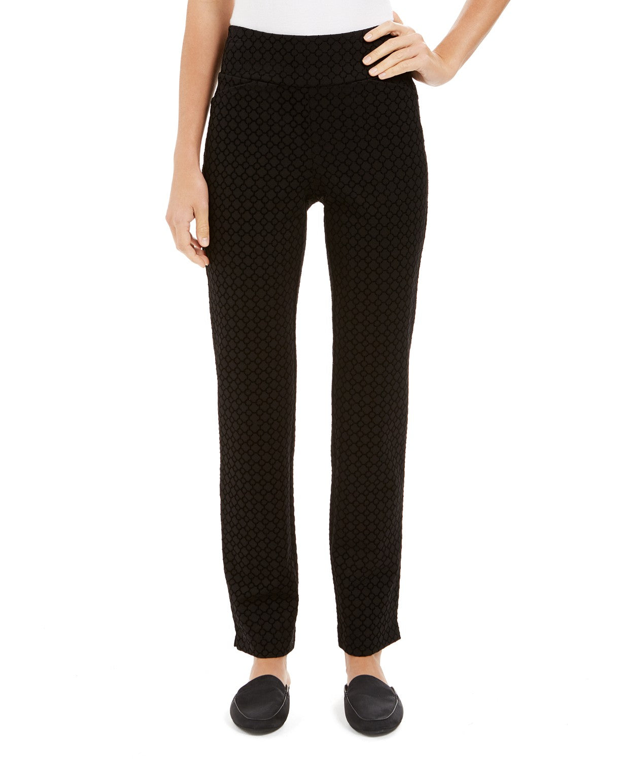 Charter Club Women's Pull-On Tummy Control Pants Black Size 16