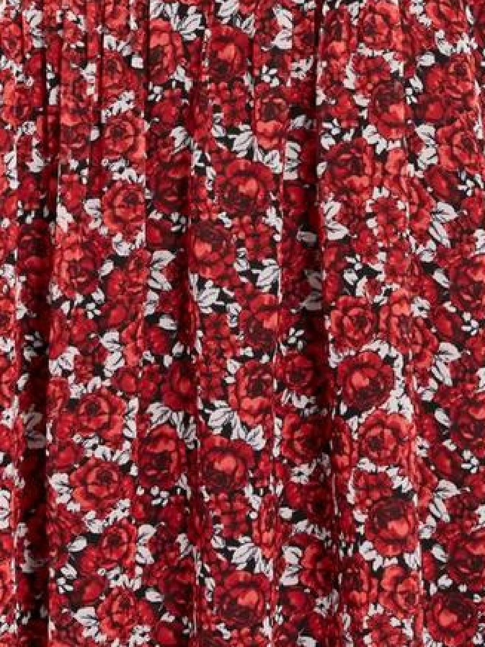 Charter Club Women's Floral Pintuck Top Red Size XX Large