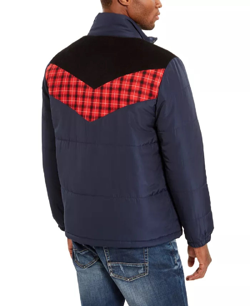American Rag Men's Brady Colorblocked Puffer Jacket Blue Size Small