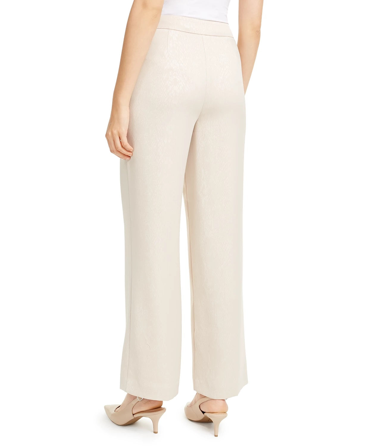 Alfani Women's Wide-Leg Pants Beige Size SQUARE 18