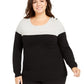 Charter Club Women's Plus Size Metallic Bi-Color Sweater Beige Size 2 Extra Large