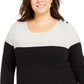 Charter Club Women's Plus Size Metallic Bi-Color Sweater  Gray Size 2 Extra Large
