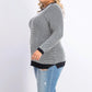 Charter Club Women's Plus Size Button-Trim Contrast-Accent Sweater Black Size 3X