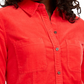Charter Club Women's Solid Corduroy Shirt Red Size Medium