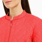 Charter Club Women's Quilted Mandarin-Collar Jacket Red Size Medium