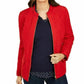 Charter Club Women's Quilted Mandarin-Collar Jacket Red Size Extra Large