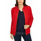 Charter Club Women's Quilted Mandarin Collar Jacket Red Size XX-Large