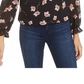 Bar III Women's Floral-Print Top Black Size Small