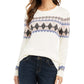Charter Club Women's Fair Isle Sweater White Size Extra Large