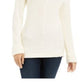 Charter Club Women's Cotton Textured V-Neck Sweater Natural Size Medium