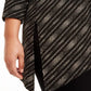 JM Collection Women's Plus Size Asymmetrical Metallic Top Black Size 2 Extra Large