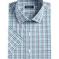 Club Room Men's Wrinkle-Resistant Gingham Dress Blue Shirt Size 16x32-33