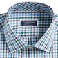 Club Room Men's Wrinkle-Resistant Gingham Dress Blue Shirt Size 16x32-33