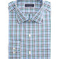 Club Room Men's Regular-Fit Stretch Wrinkle-Resistant Gingham Dress Shirt Blue Size 16.5x34-35
