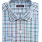 Club Room Men's Regular-Fit Stretch Wrinkle-Resistant Gingham Dress Shirt Blue Size 16.5x34-35