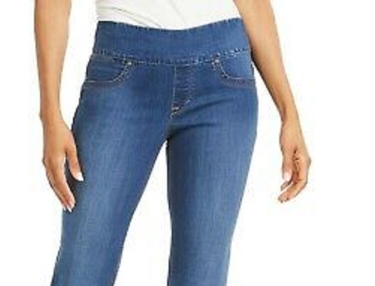 Style & Co Women's Ella Pull-On Bootcut Jeans Med Blue Size Extra Small